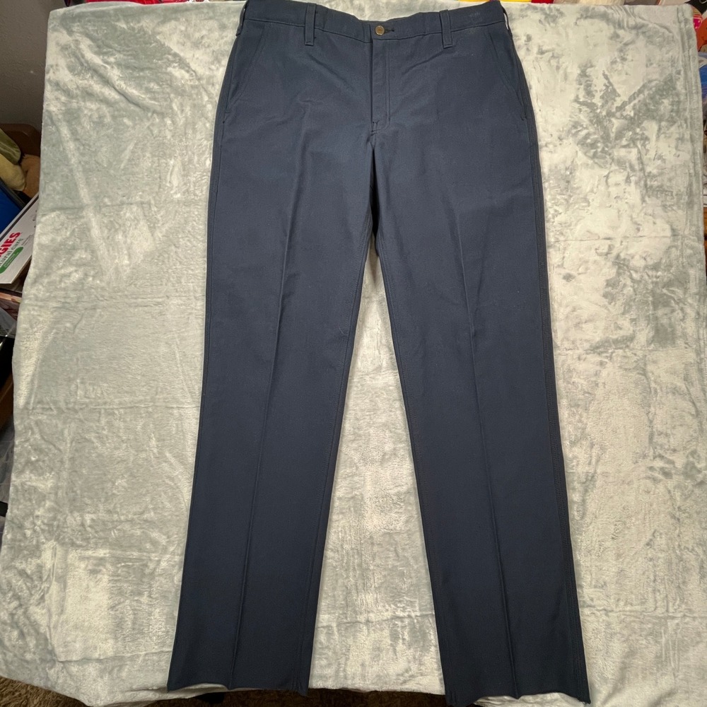 Workrite FR Work Pants Mens 38x35 Navy Blue Nomex IIIA Flame Resistant 402NX75NB